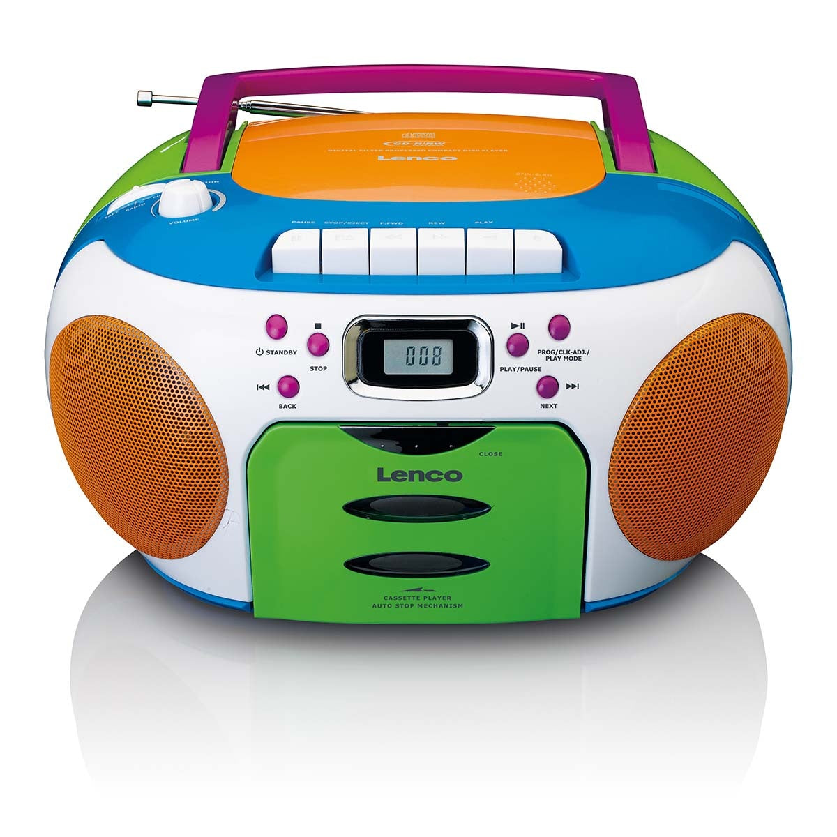 Portable radio with CD and cassette Kids Multi Colour