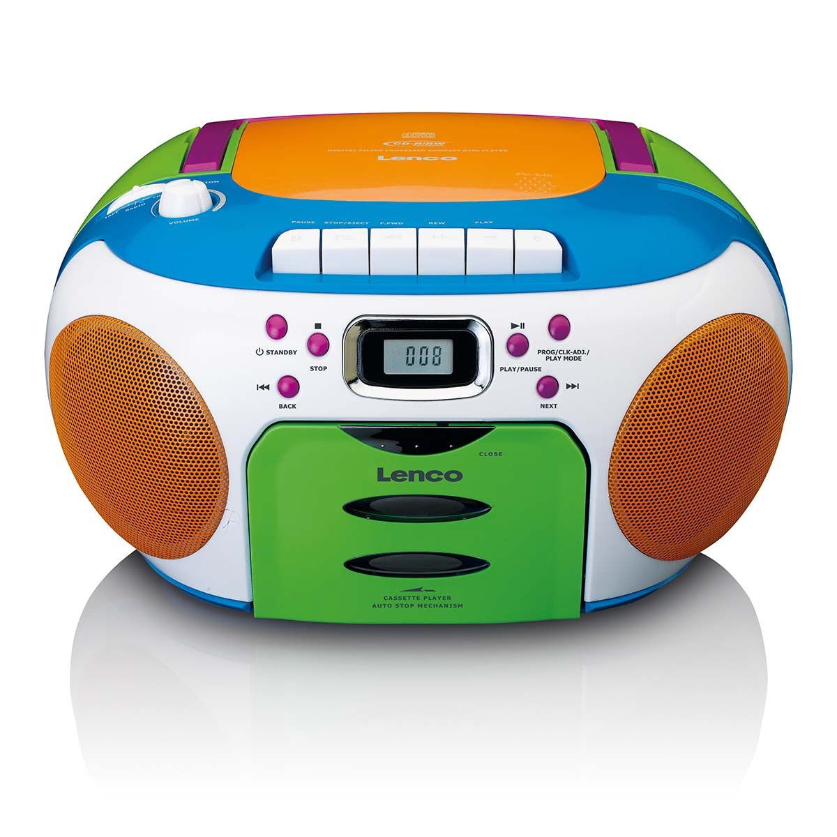 Portable radio with CD and cassette Kids Multi Colour