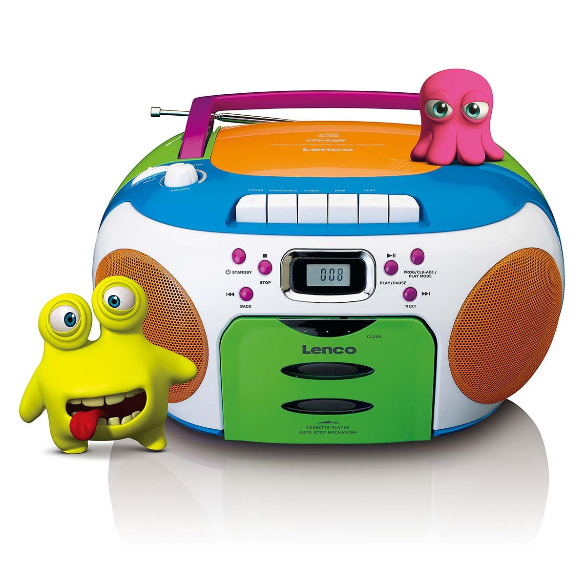 Portable radio with CD and cassette Kids Multi Colour