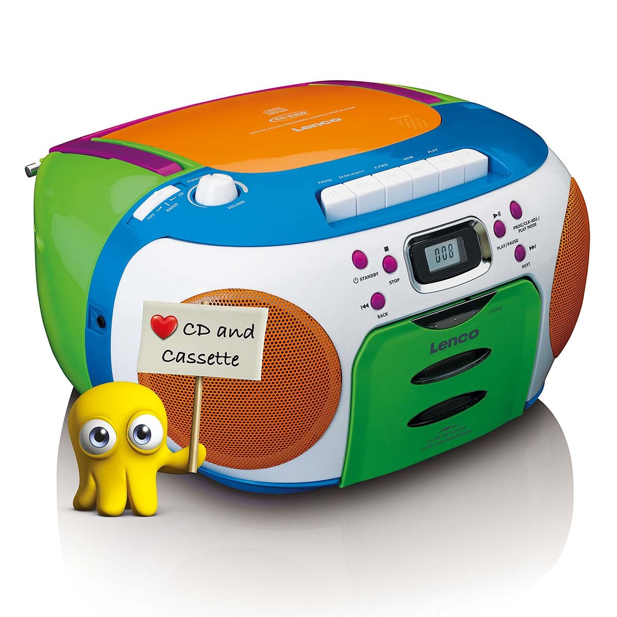 Portable radio with CD and cassette Kids Multi Colour