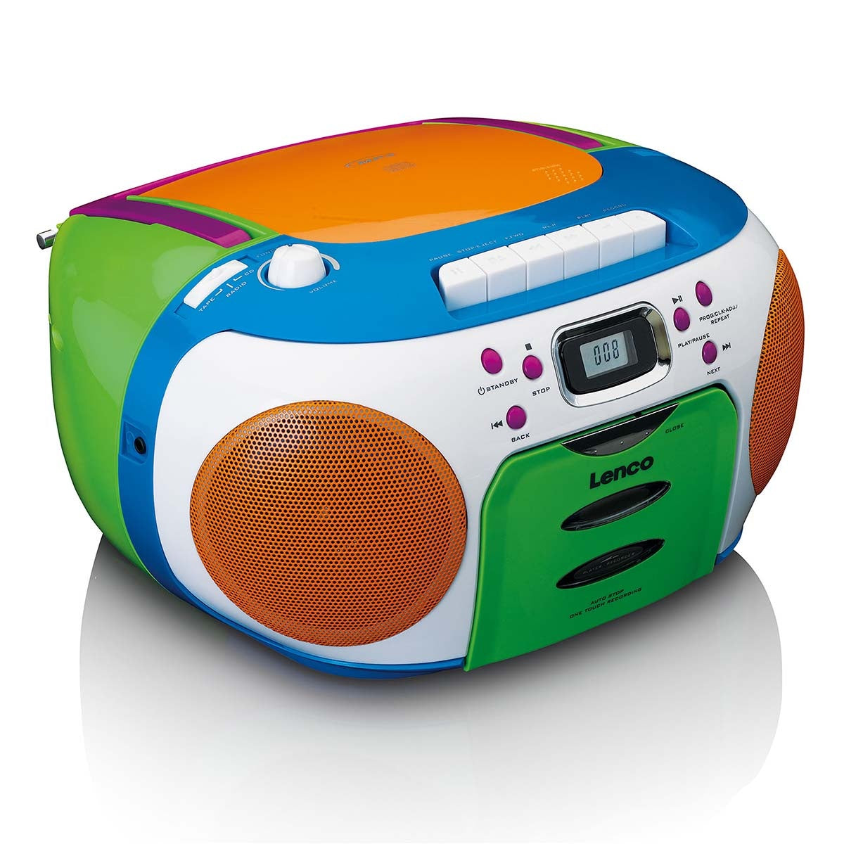 Portable radio with CD and cassette Kids Multi Colour