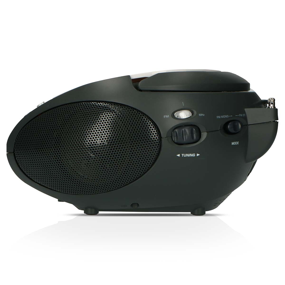 Portable stereo FM radio with CD White