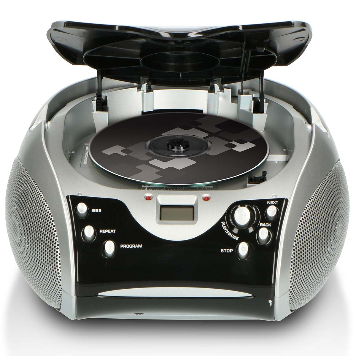 Portable stereo FM radio with CD player Black/silver