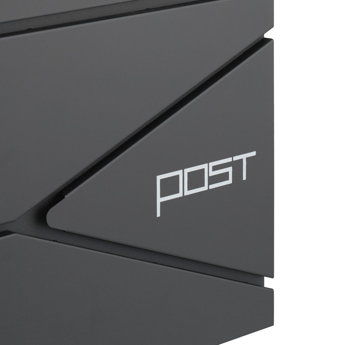 Postbox with Newspaper Slot – Matte Black Steel