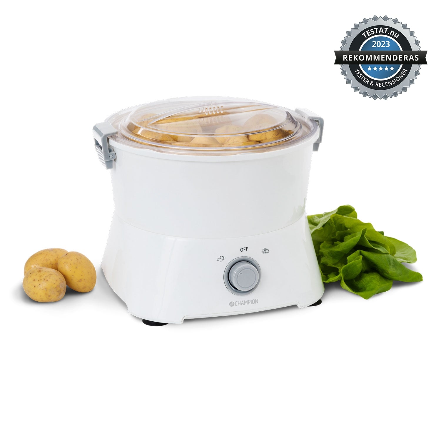 Potato Peeler with Salad Spinner, 1kg Capacity, White