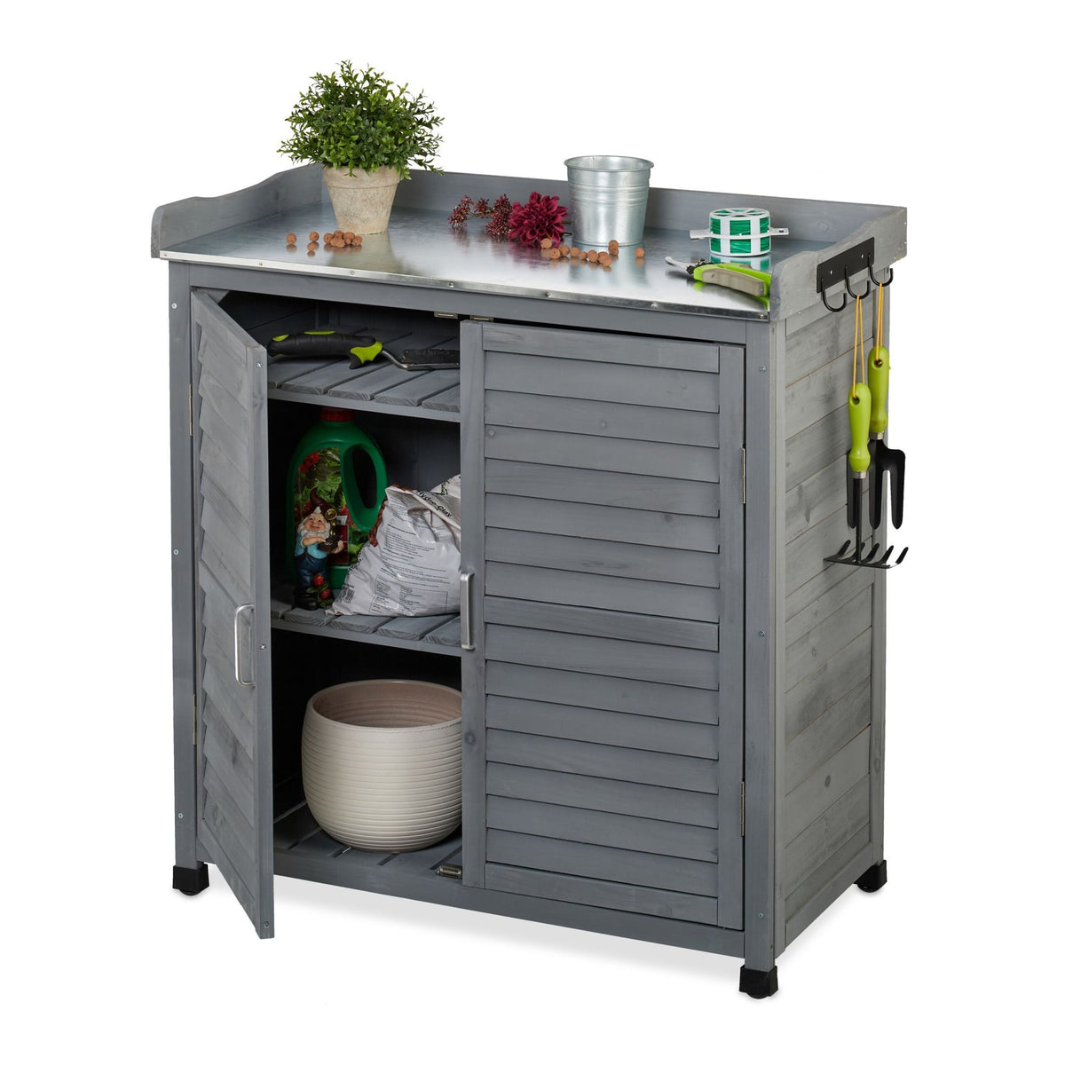 Potting Bench with Storage – Wooden Garden Table