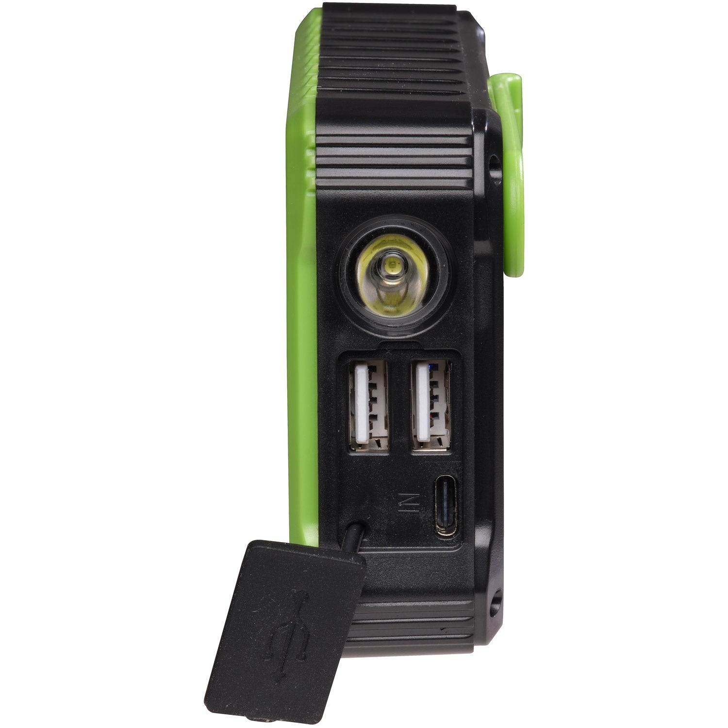 PowerBank 10,000 mAh Solar Cell Crank Black/Green