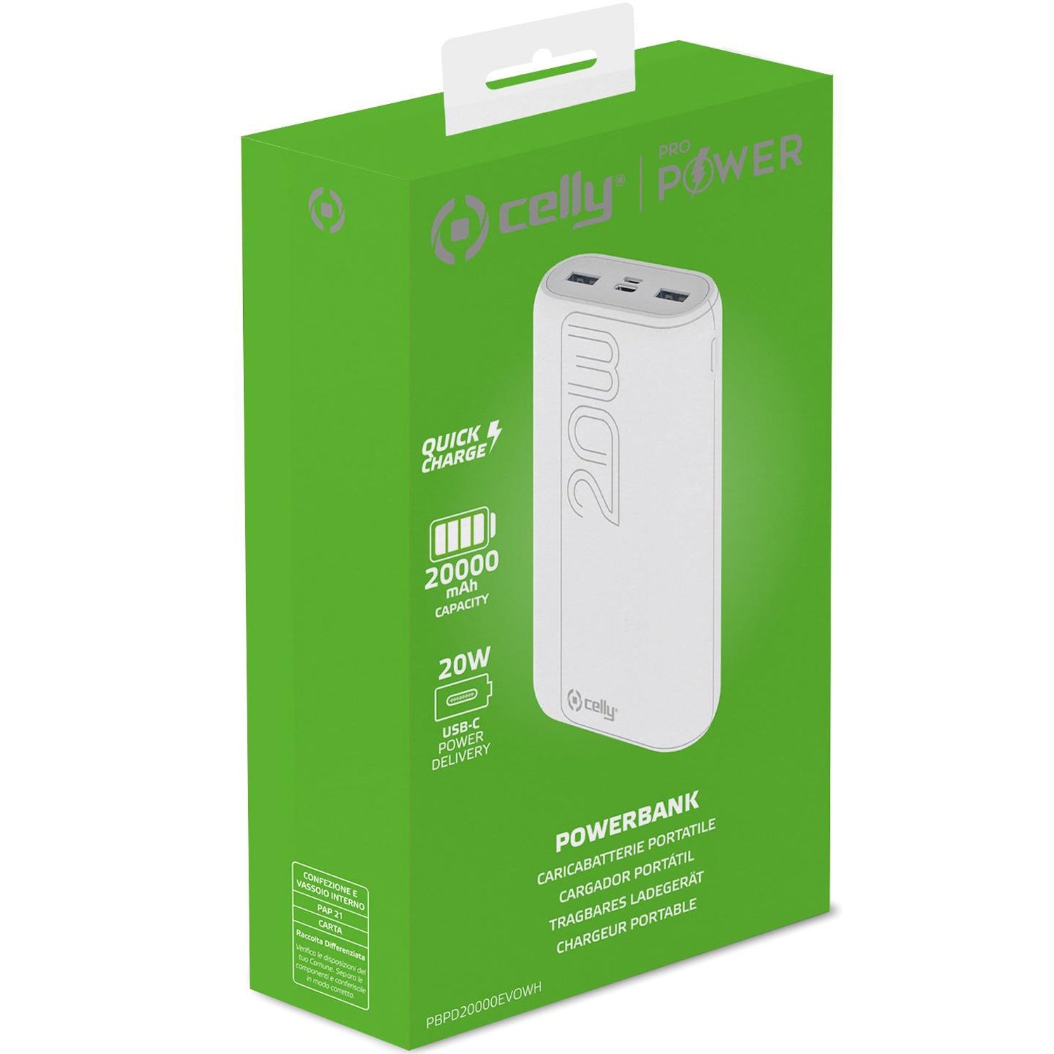 PowerBank PD 20W 20,000 mAh White