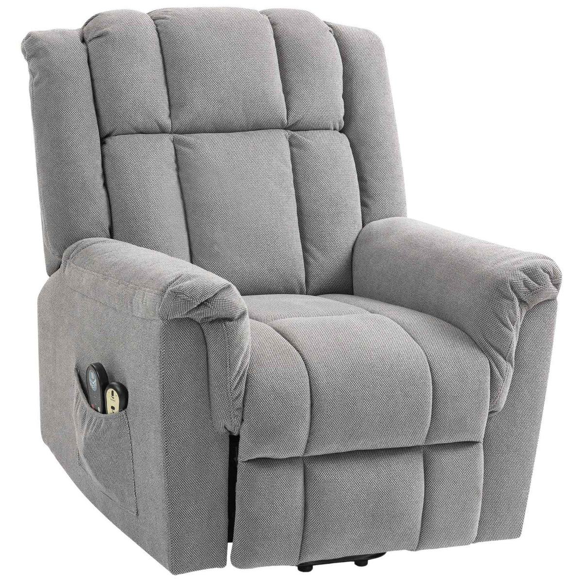 Power Lift Recliner Chair with Massage & Heat, Dark Grey