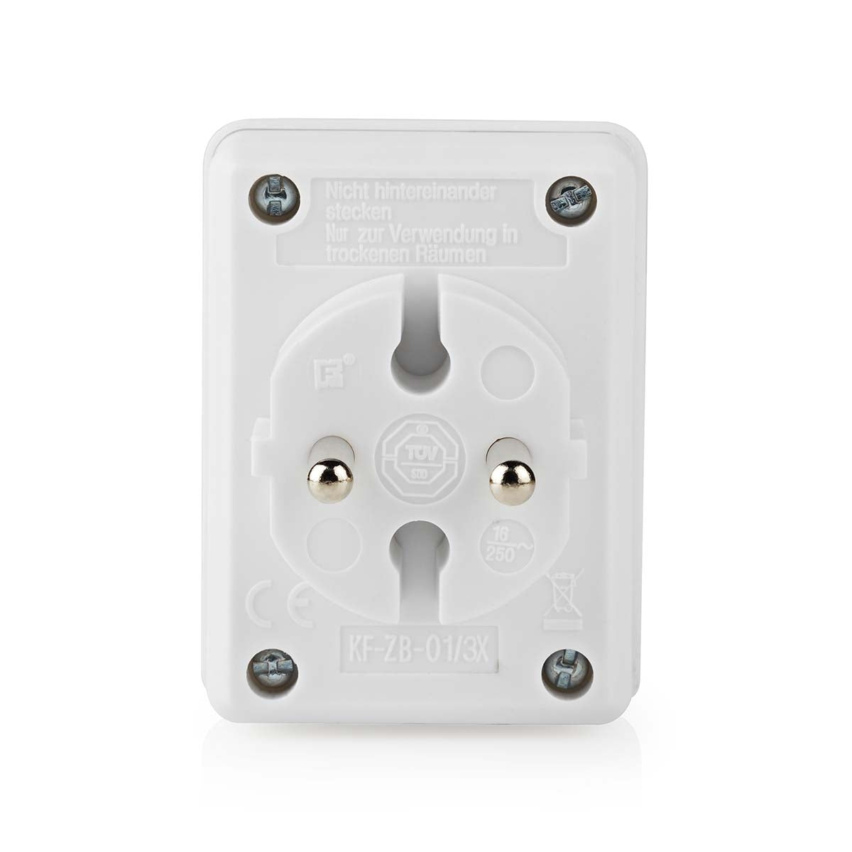 Power Outlet Splitter | Type F (CEE 7/7) | 250 V AC 50 Hz | French / Type C (CEE 7/16) | 250 V AC 50/60 Hz | 2.5 A| 1700 W | White