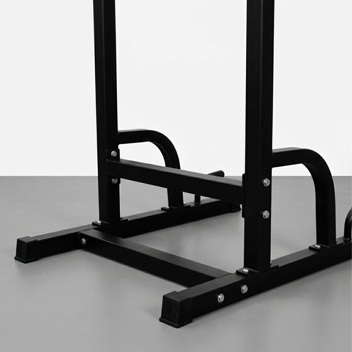 Power Tower for Home Gym, Adjustable Height, Black Steel