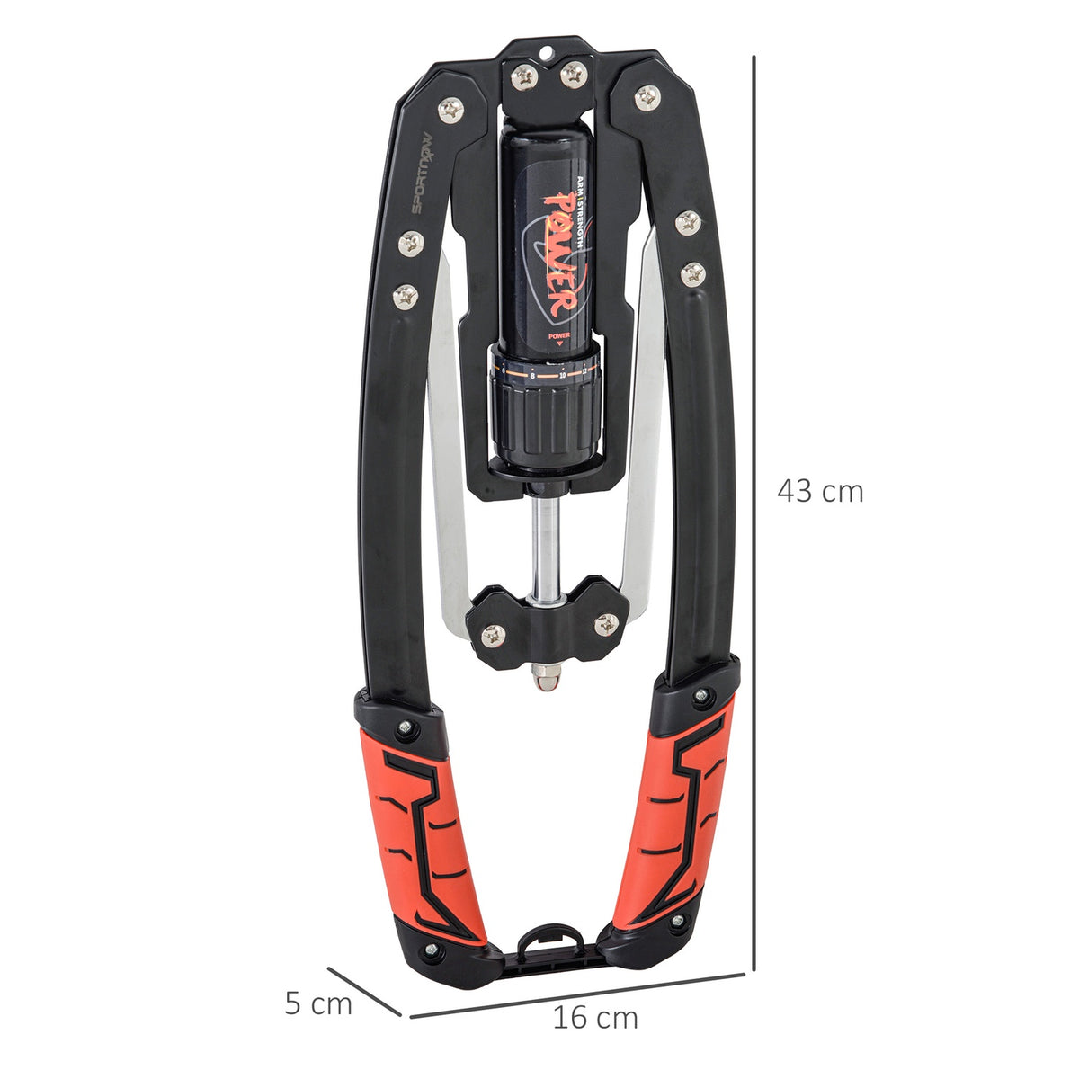 Power Twister 10-200kg Arm Trainer Adjustable Hydraulic Arm Training Device 43 x 16 x 5 cm Black+Red