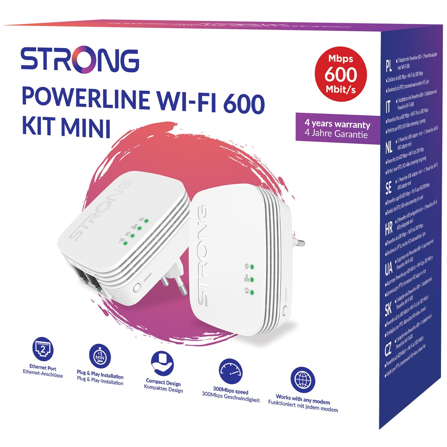 Powerline 600 Duo Mini with WiFi