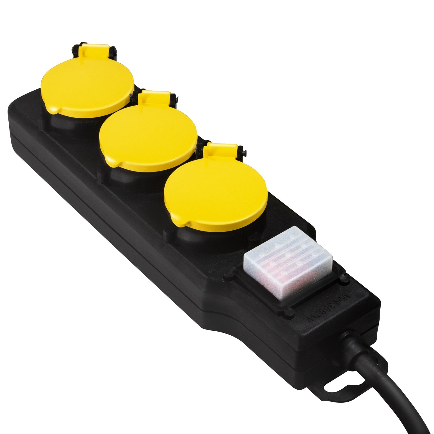 Power outlet 3-way Outdoor use with switch IP44