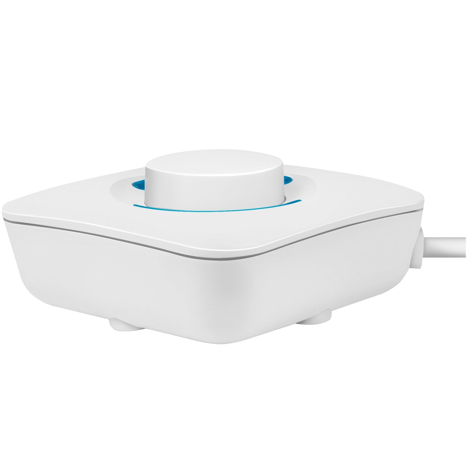 Power outlet 4+2-way with foot switch White