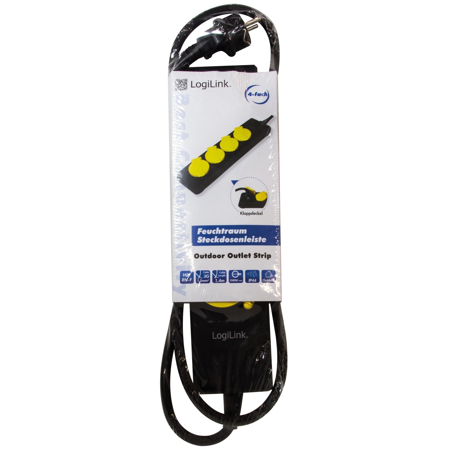 Power outlet 4-way Outdoor use IP44