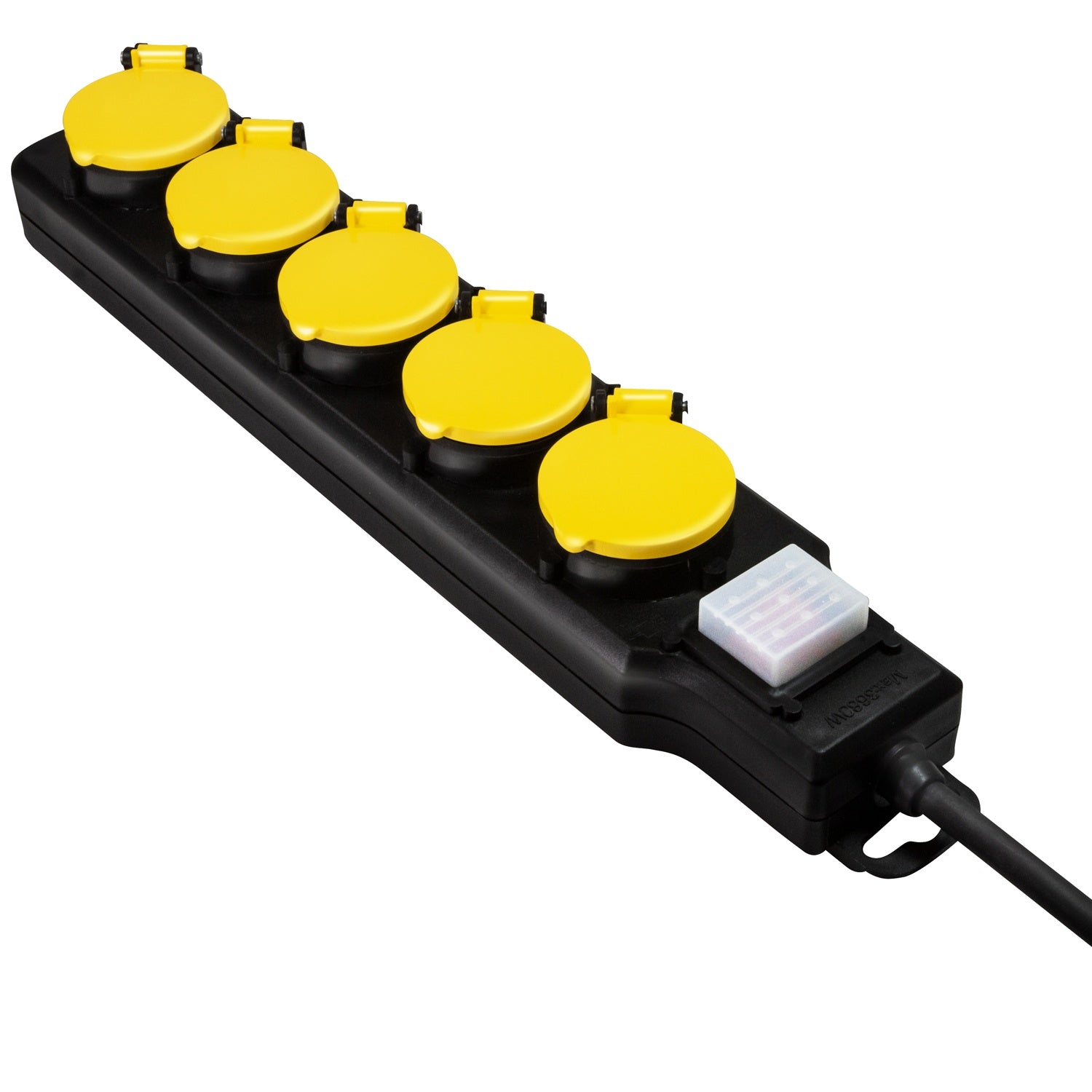 Power outlet 5-way Outdoor use with switch IP44