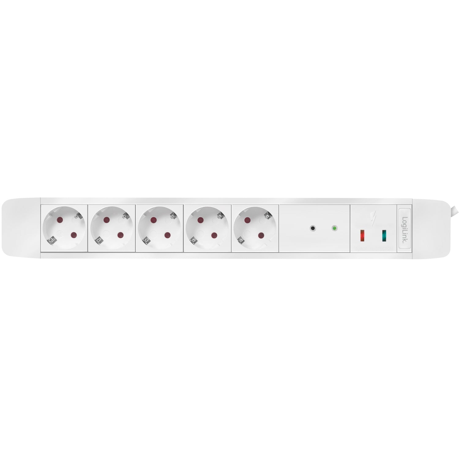 Power outlet 5-way with remote 433 MHz Surge protection 1.5m White