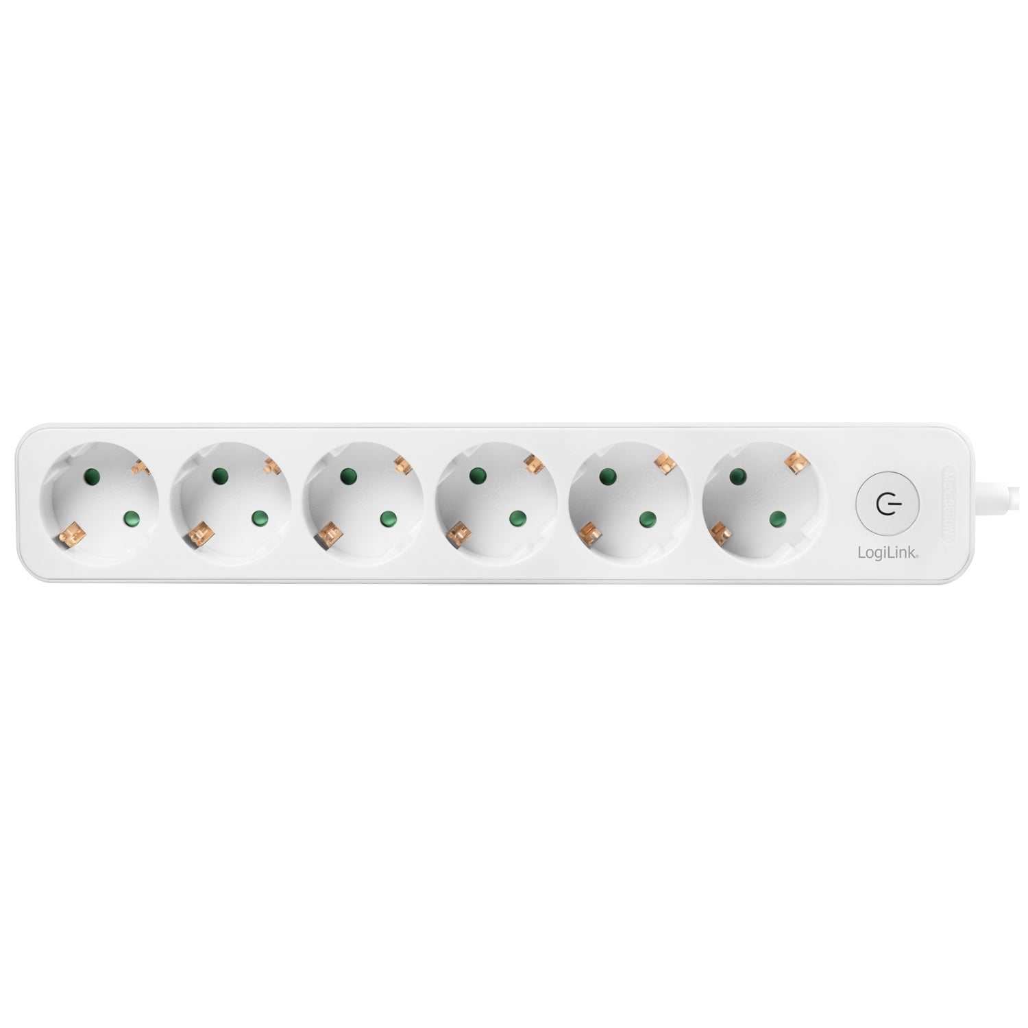 Power outlet 6-way with switch 1.5m White