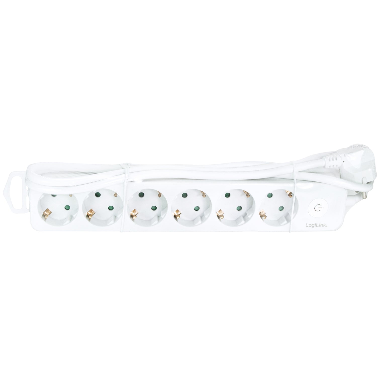 Power outlet 6-way with switch 1.5m White