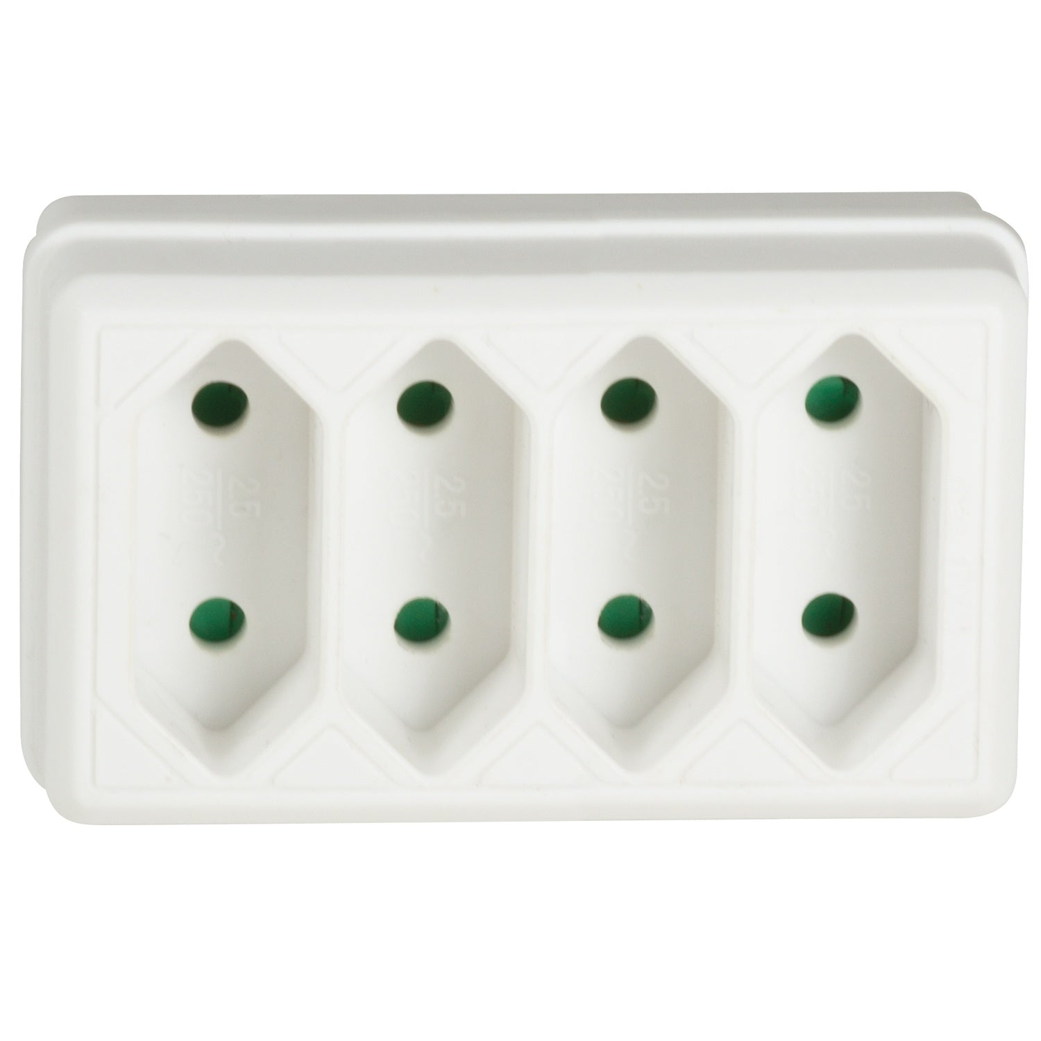 Power outlet with 4 Euro sockets White