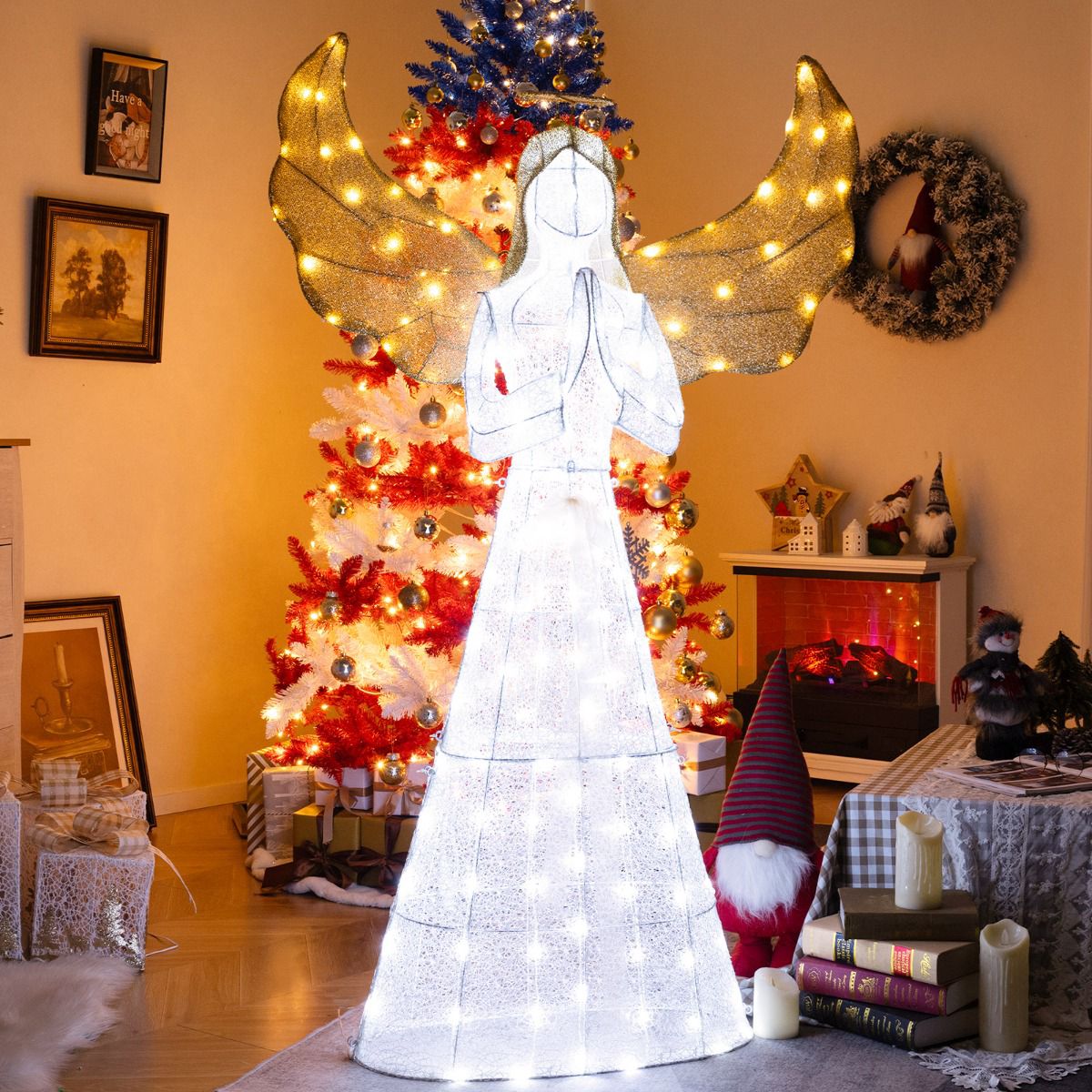 Pre-Lit Christmas Angel 1.55m, 150 LED, Indoor Outdoor