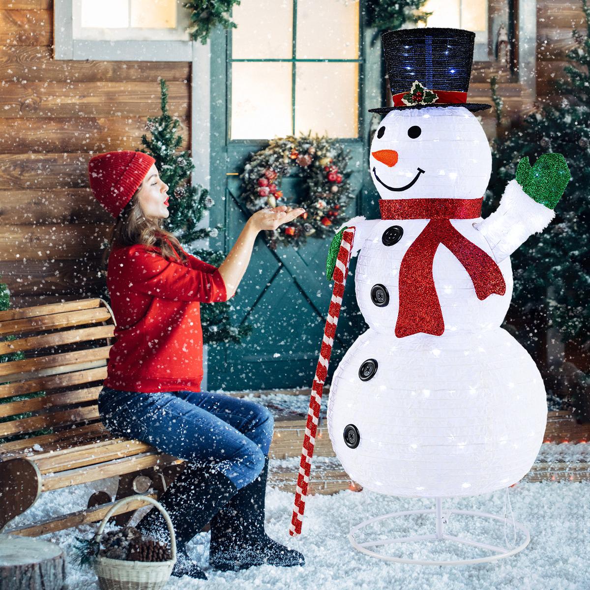 Pre-Lit Snowman Yard Decoration – 150 cm, 180 LEDs