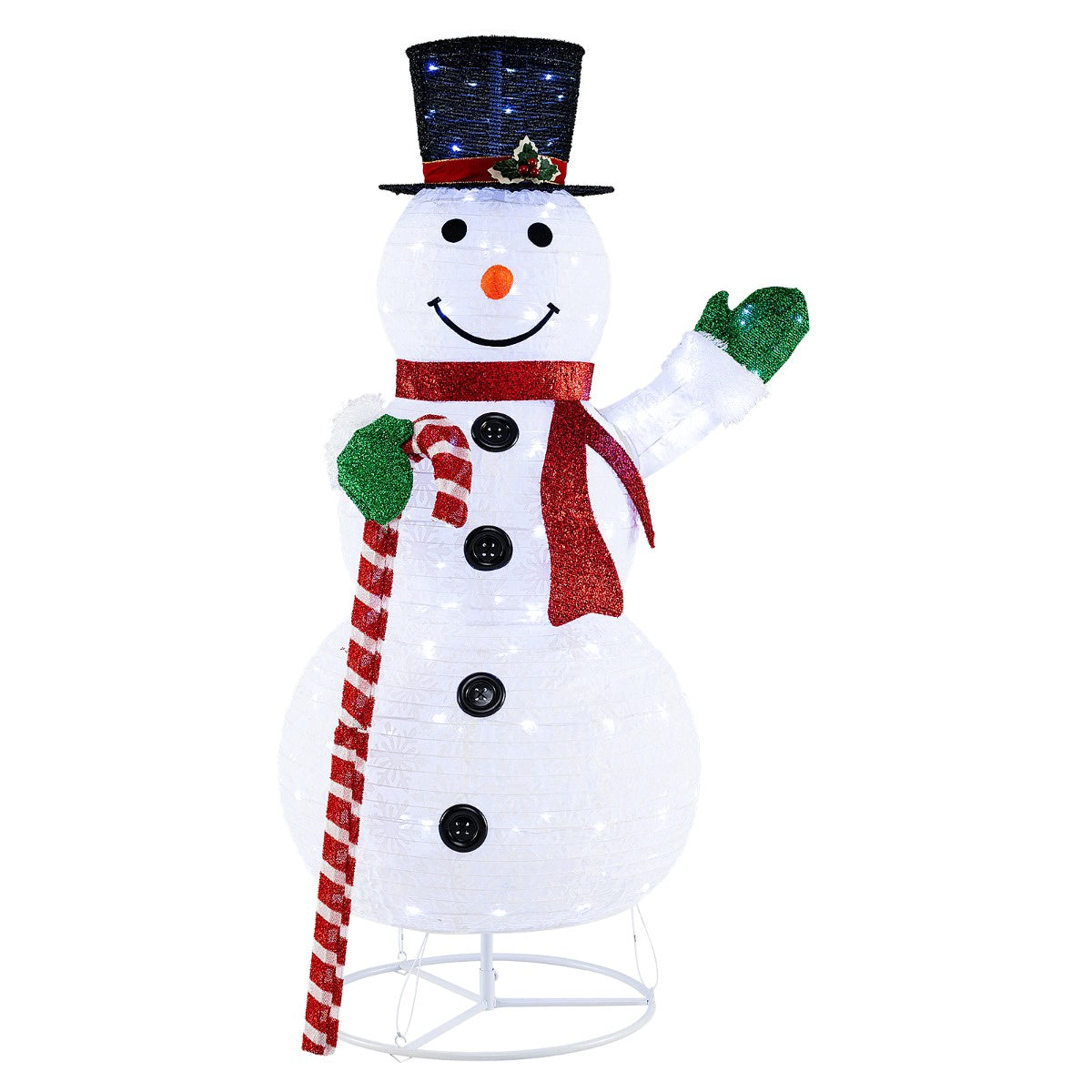 Pre-Lit Snowman Yard Decoration – 150 cm, 180 LEDs