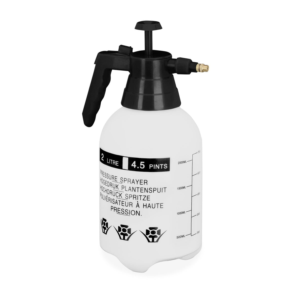 Pressure sprayer 2 liters black