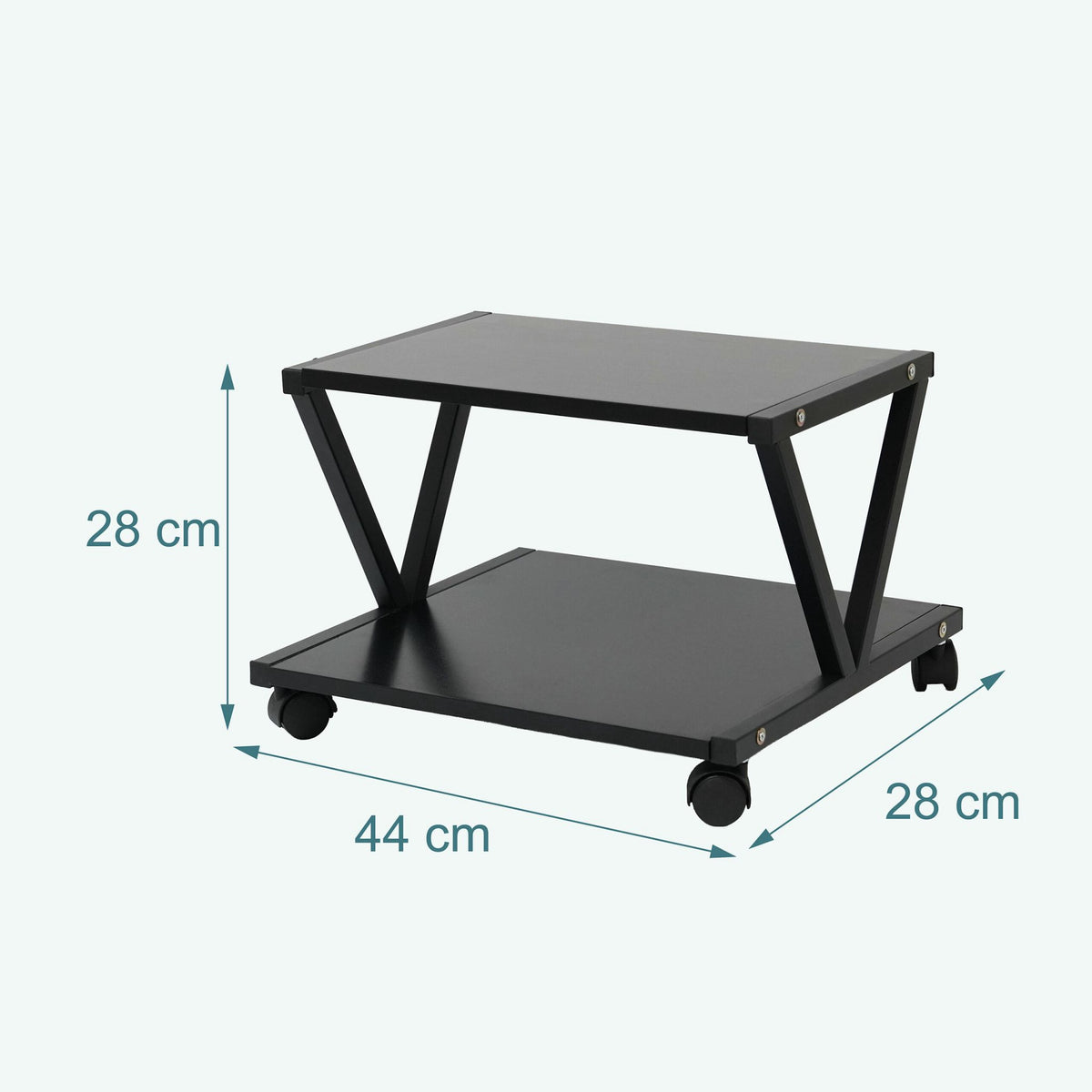 Printer Stand with Wheels – Two-Tier, Mobile Shelf
