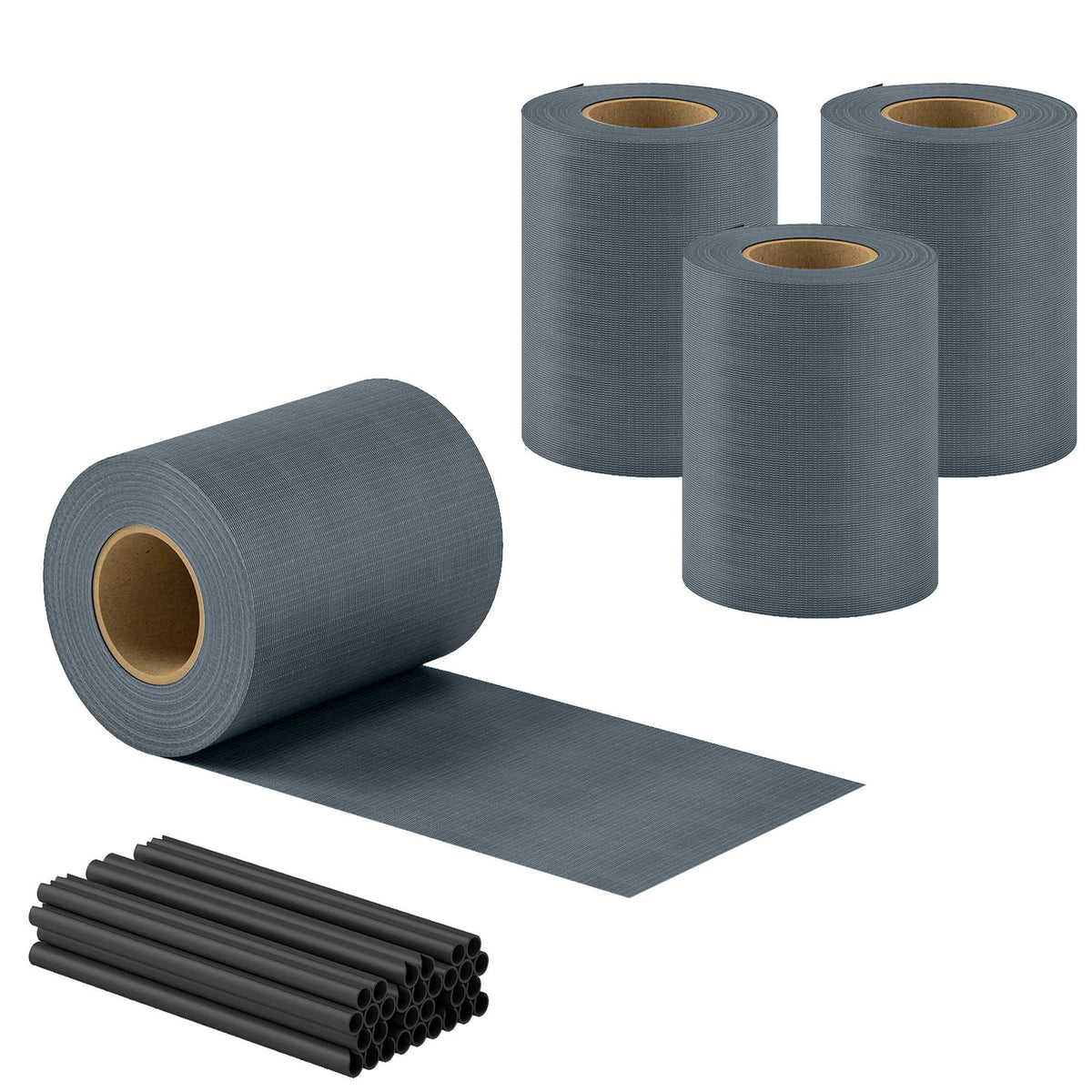 Privacy Fence Strips Set, UV-Resistant, Waterproof, 35m x 19cm, Gray
