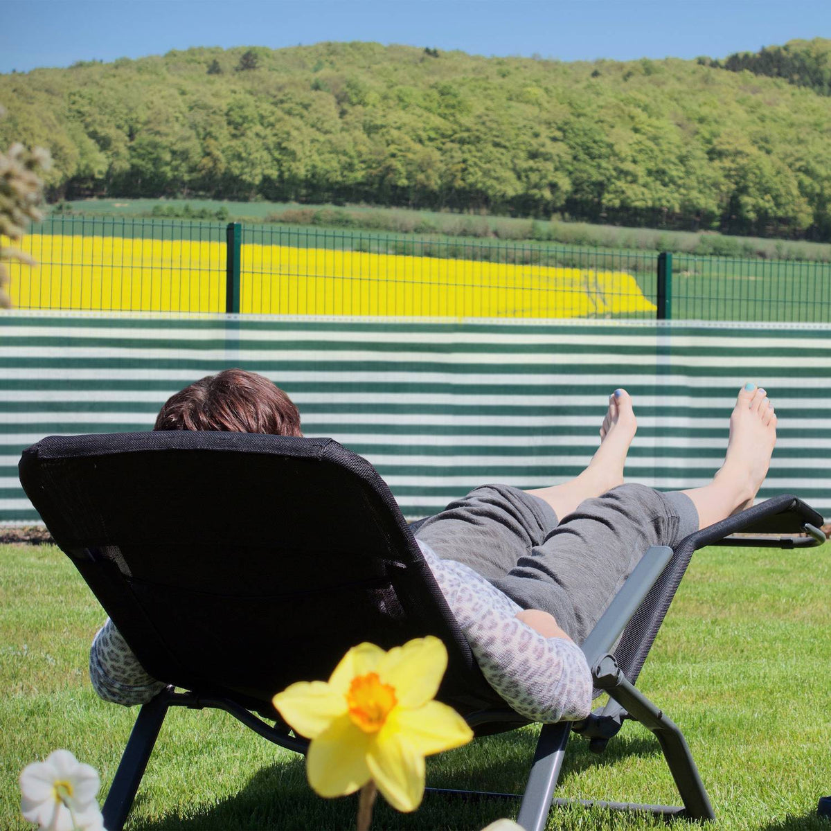 Privacy protection 1.5 m green-white