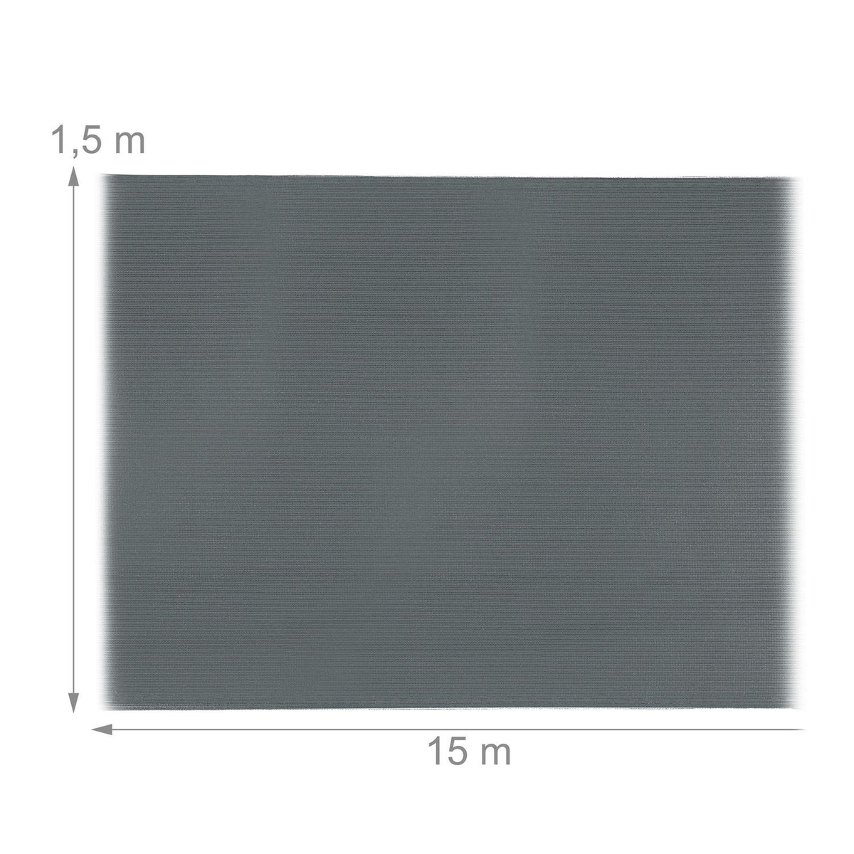 Privacy screen 1.5 m high anthracite grey