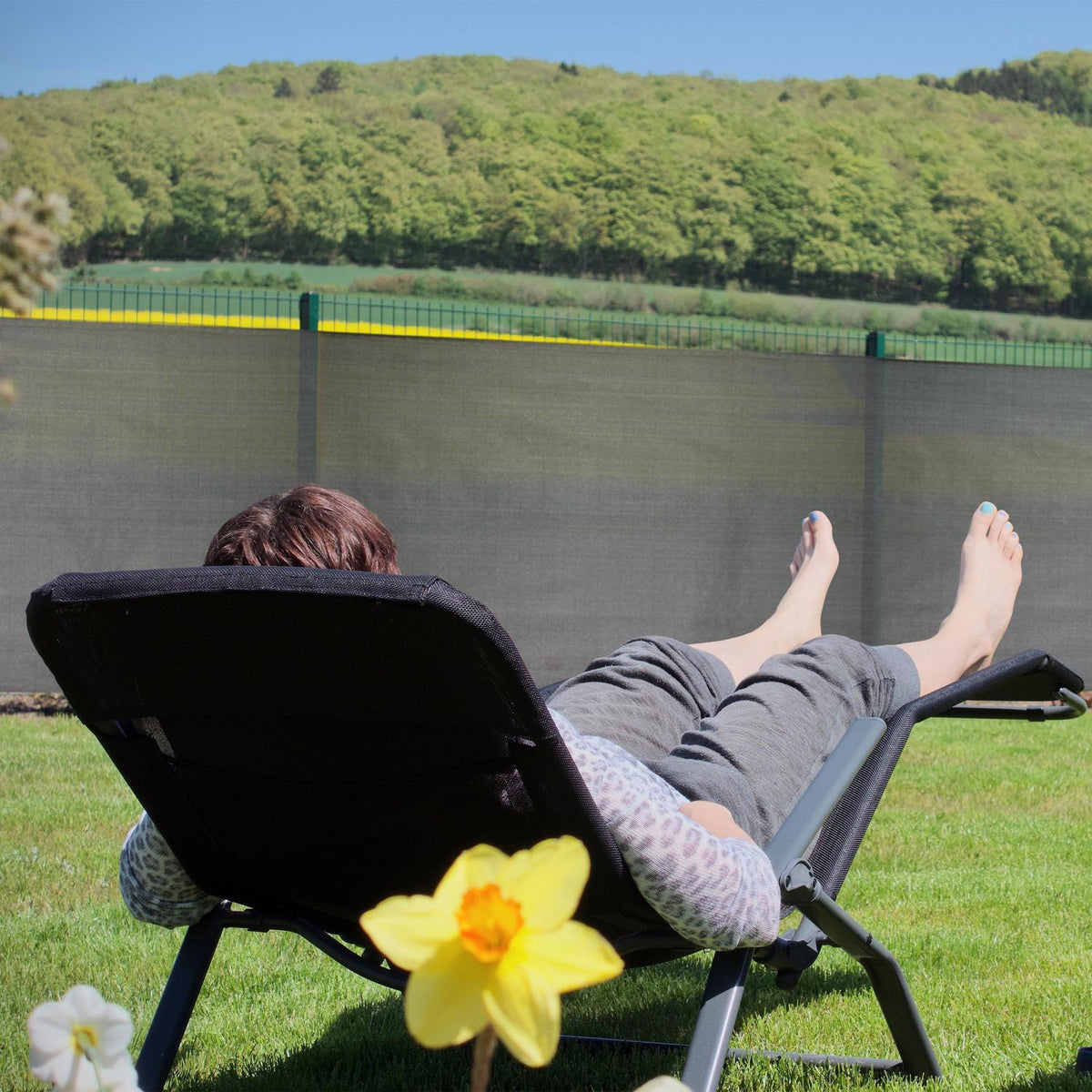 Privacy screen 1.5 m high anthracite grey