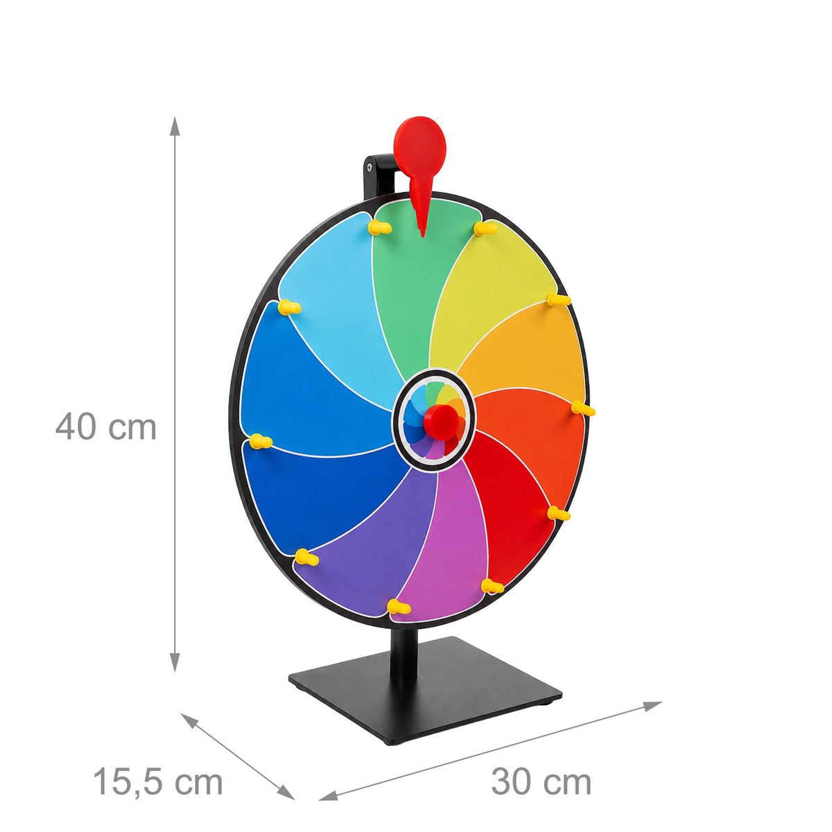 Prize Wheel with Stand, 30 cm, Multicoloured