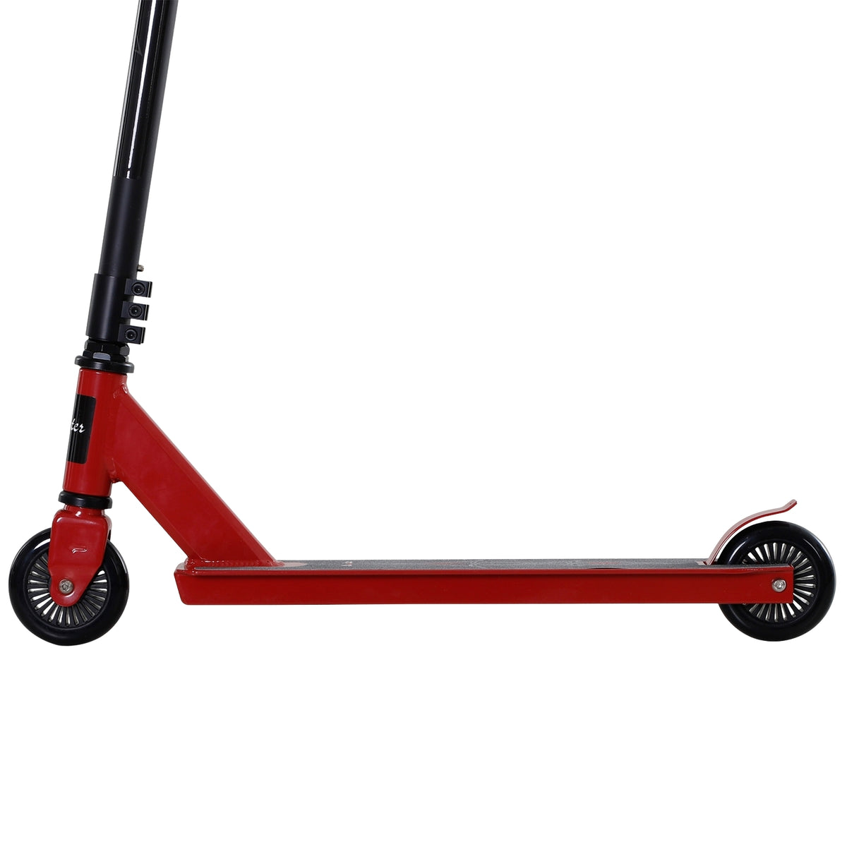Pro Stunt Scooter For Freestyle Tricks, 100Mm Pu Wheels, For Children And Adults, Aluminum, Red