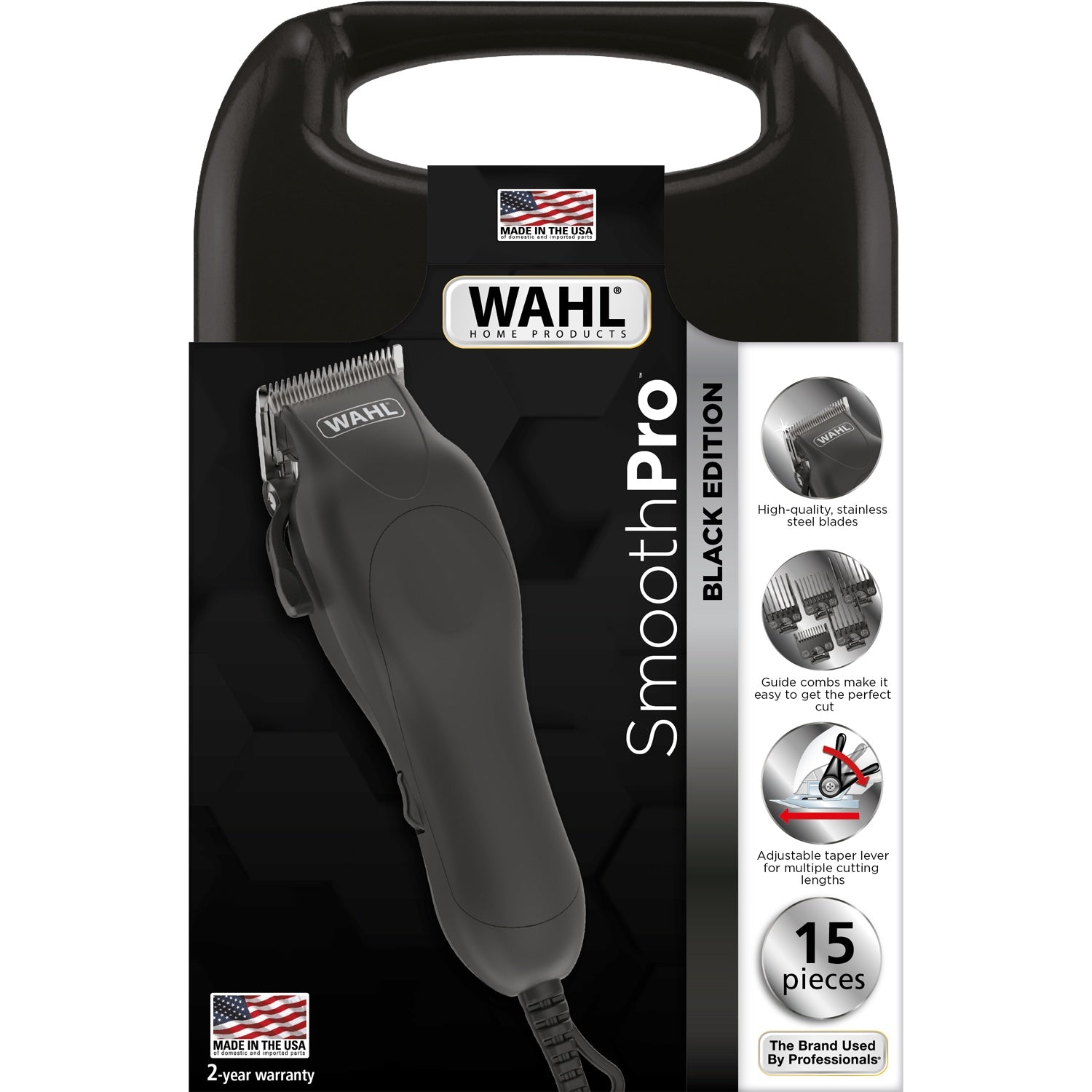 Professional Hair clipper Smooth PRO BLACK EDITION