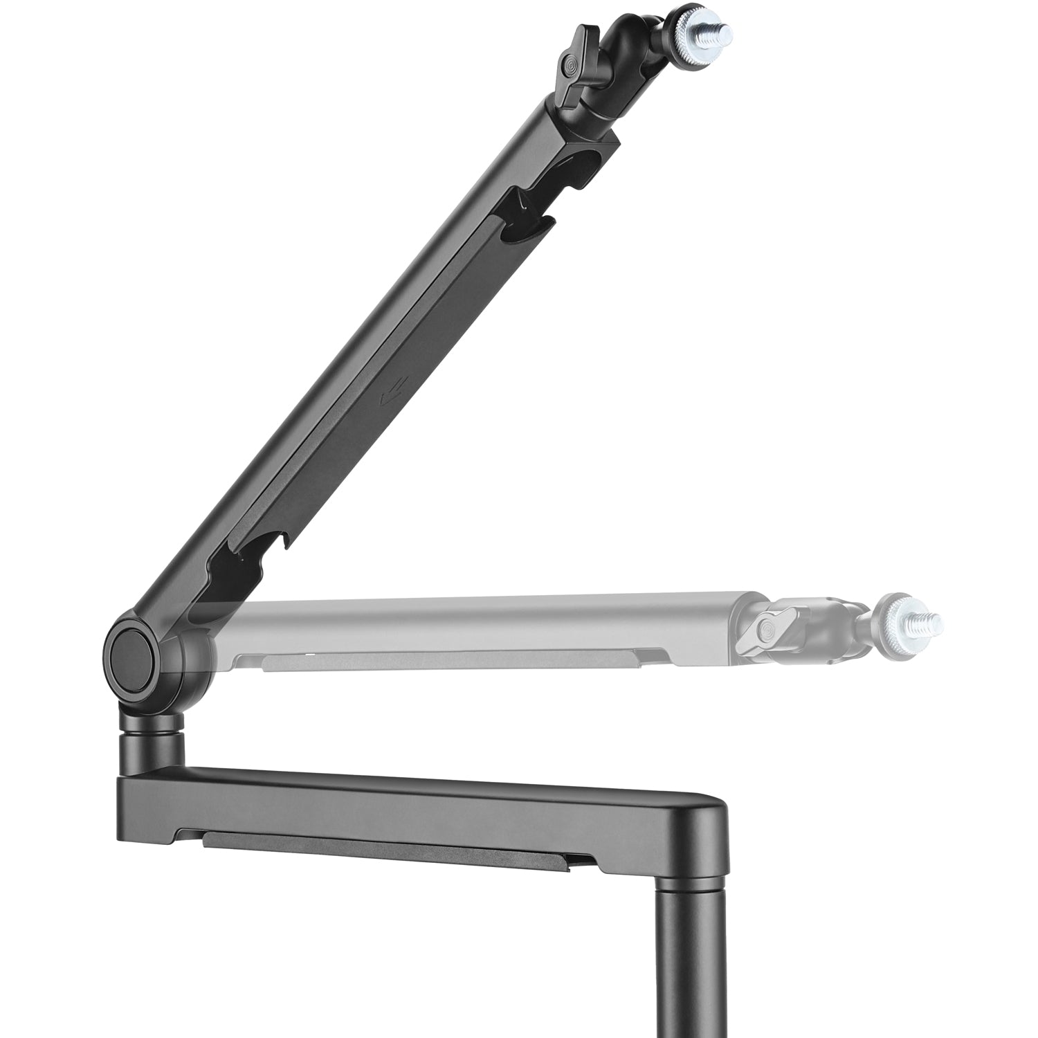 Professional studio microphone arm with cable management Aluminum Black