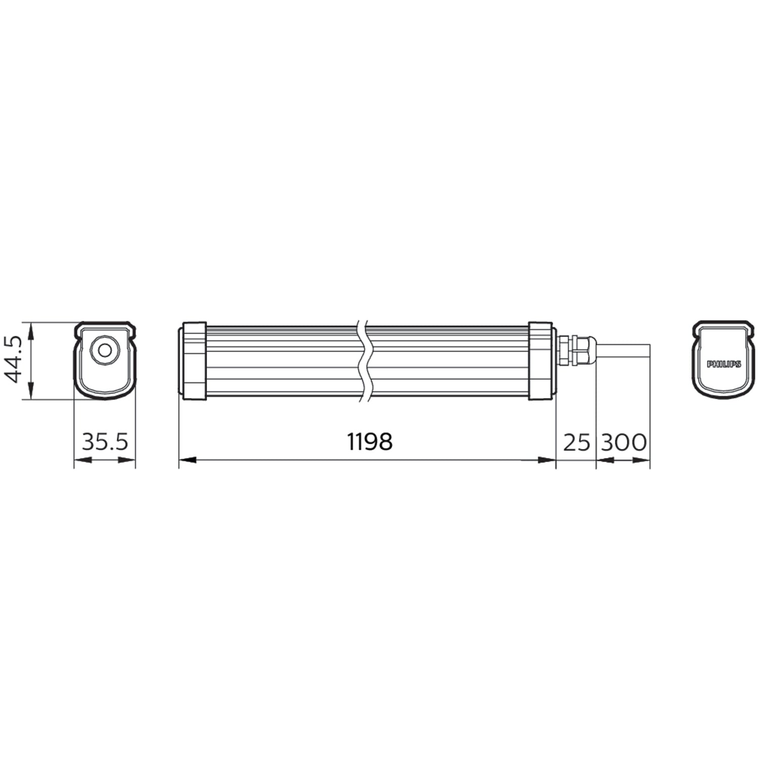 ProjectLine Ceiling lamp 120cm 34W 3400lm IP65