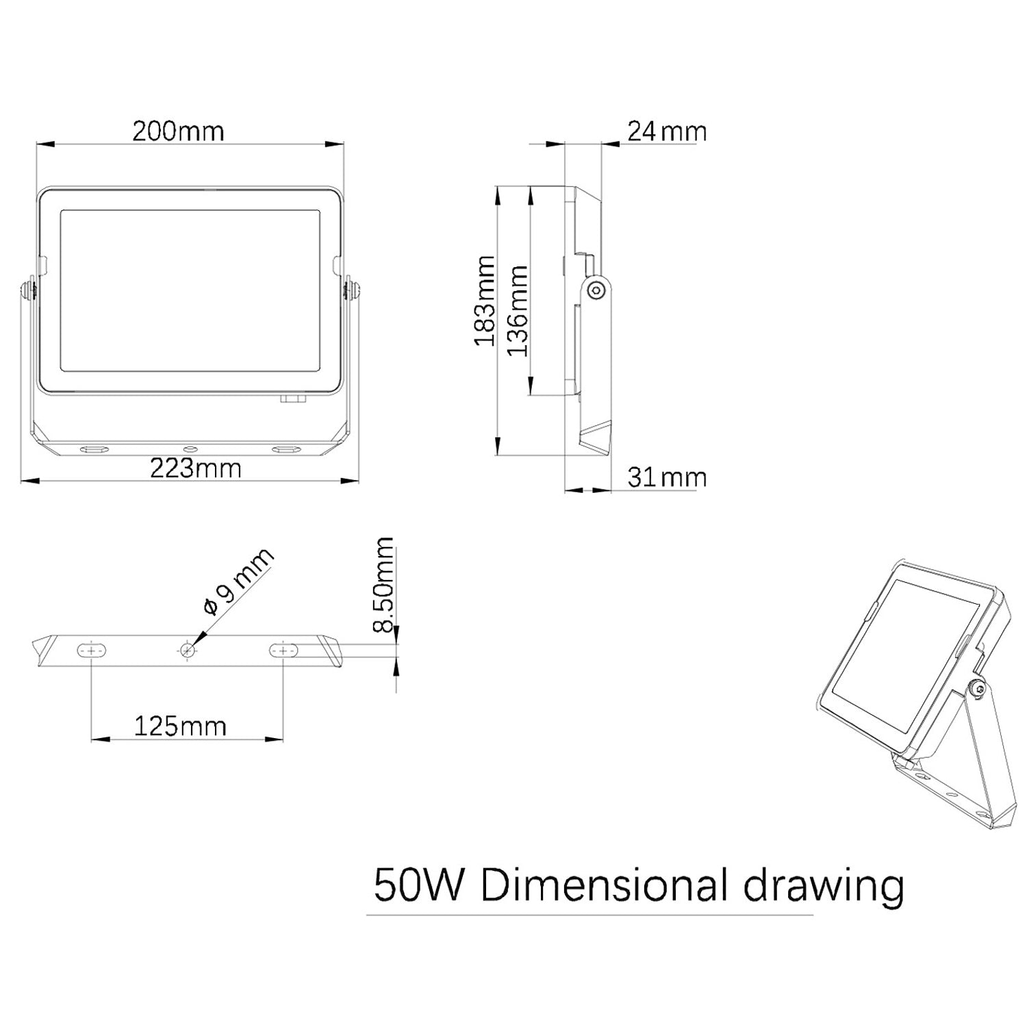 ProjectLine Spotlight 50W 4750lm