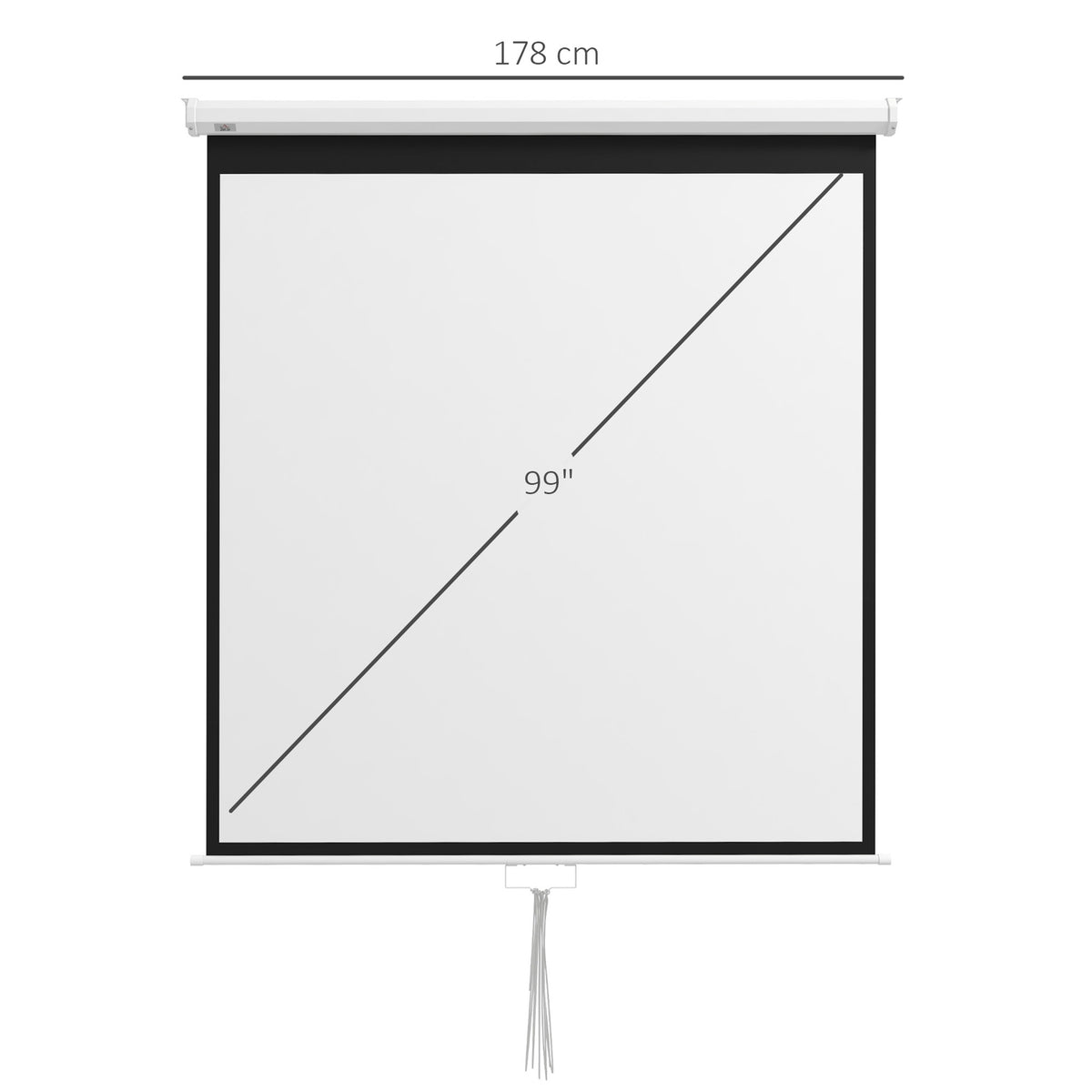 Projector Screen 99"" 1:1 Ratio, 4K HD, 160° Viewing Angle