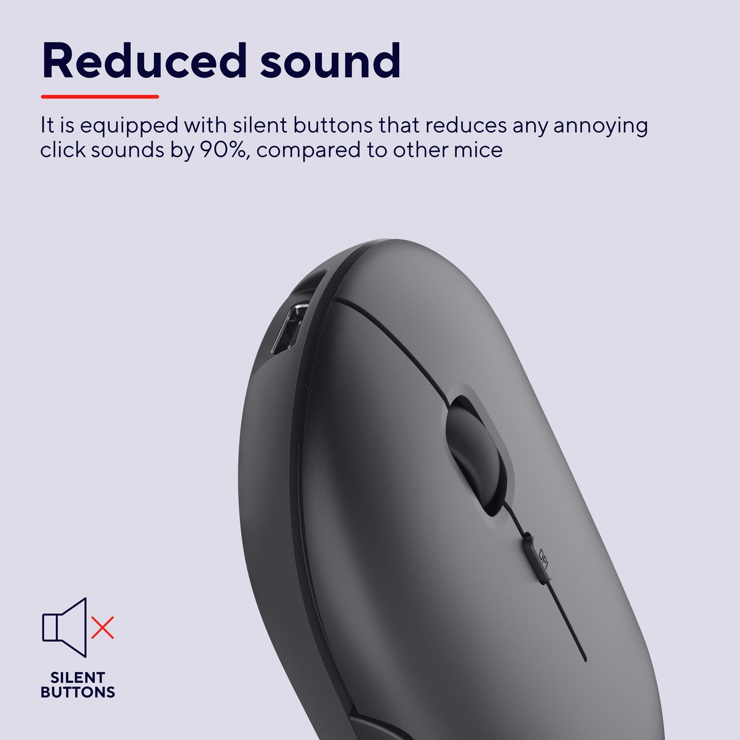 Puck Wireless mouse rechargeable Black