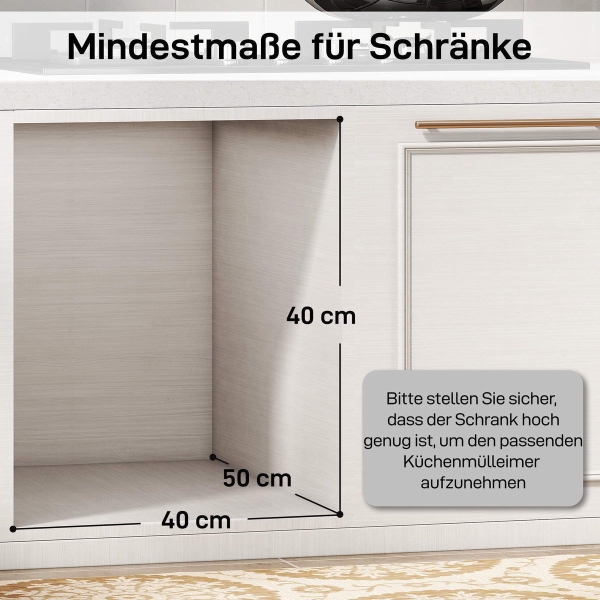 Pull-Out Trash Bin, 3 Compartments, 15L + 8L x 2, Soft-Close