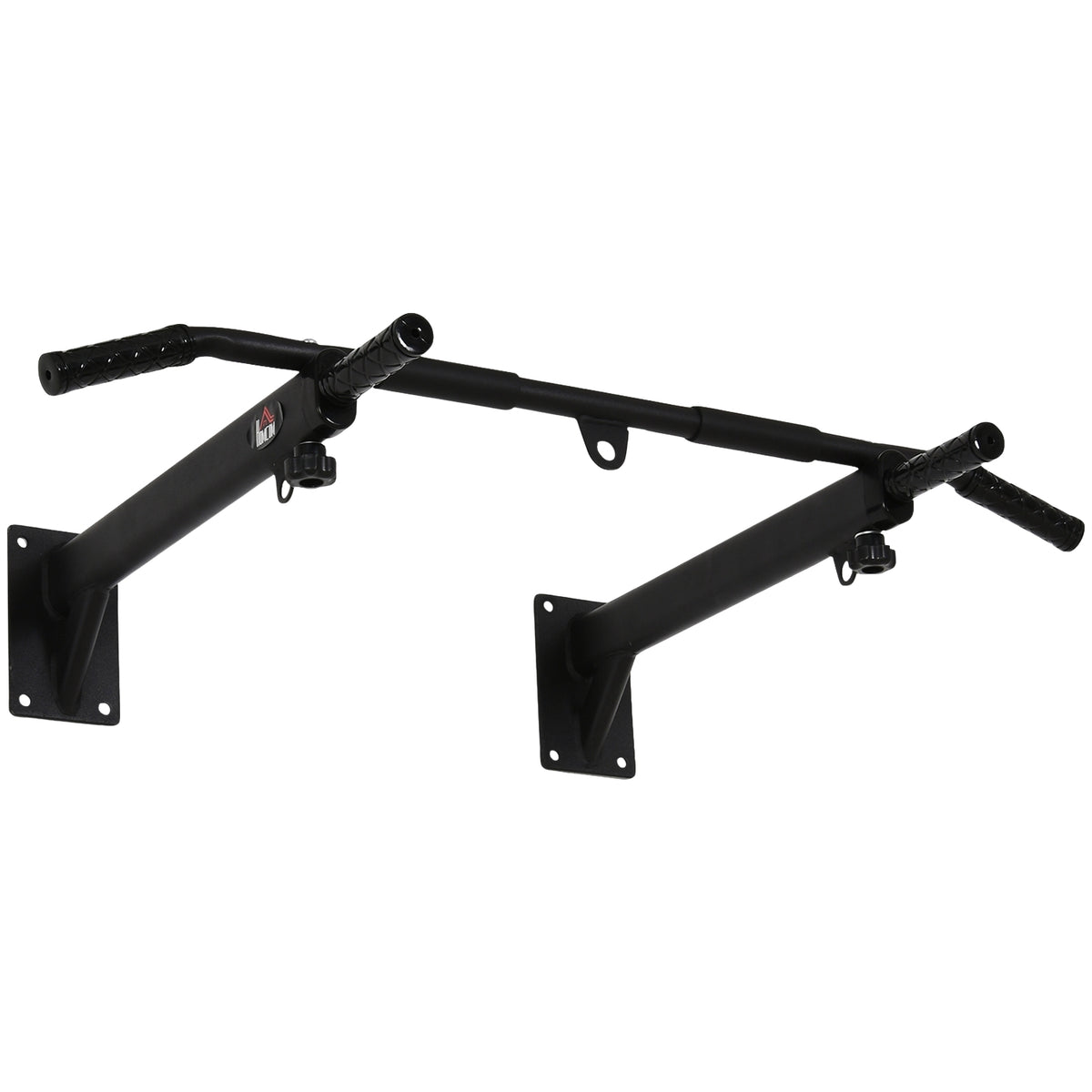 Pull-Up Bar Wall Mounting Pull Up Bar, Horizontal Bar With Eyelets For Punching Bag, Steel, Black, 93.5X65X17 Cm