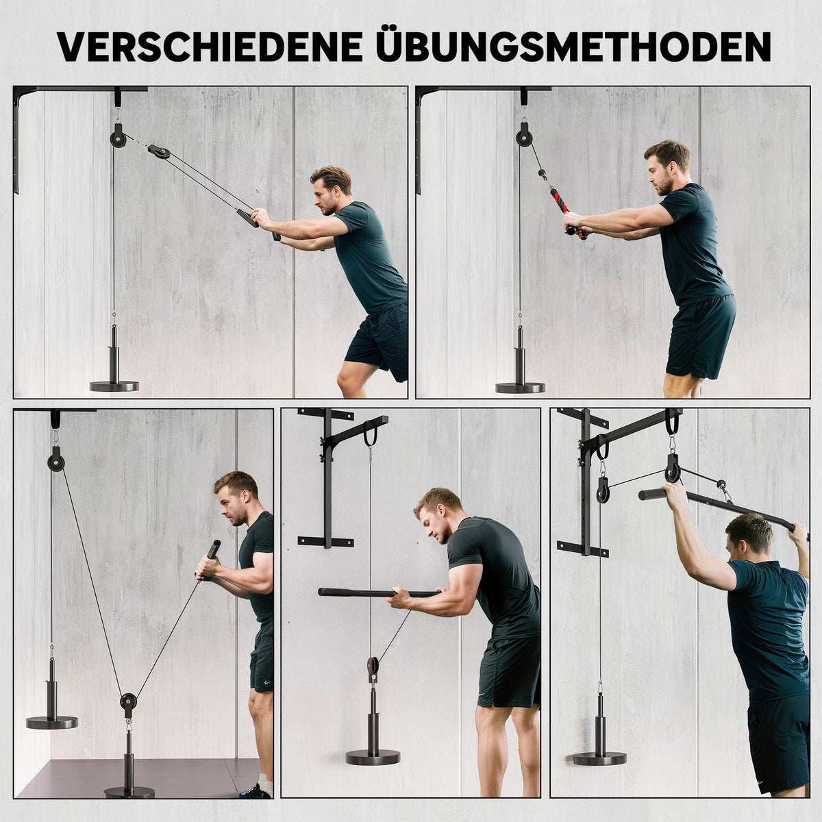 Pulley System for Home Gym Arm Strength Training