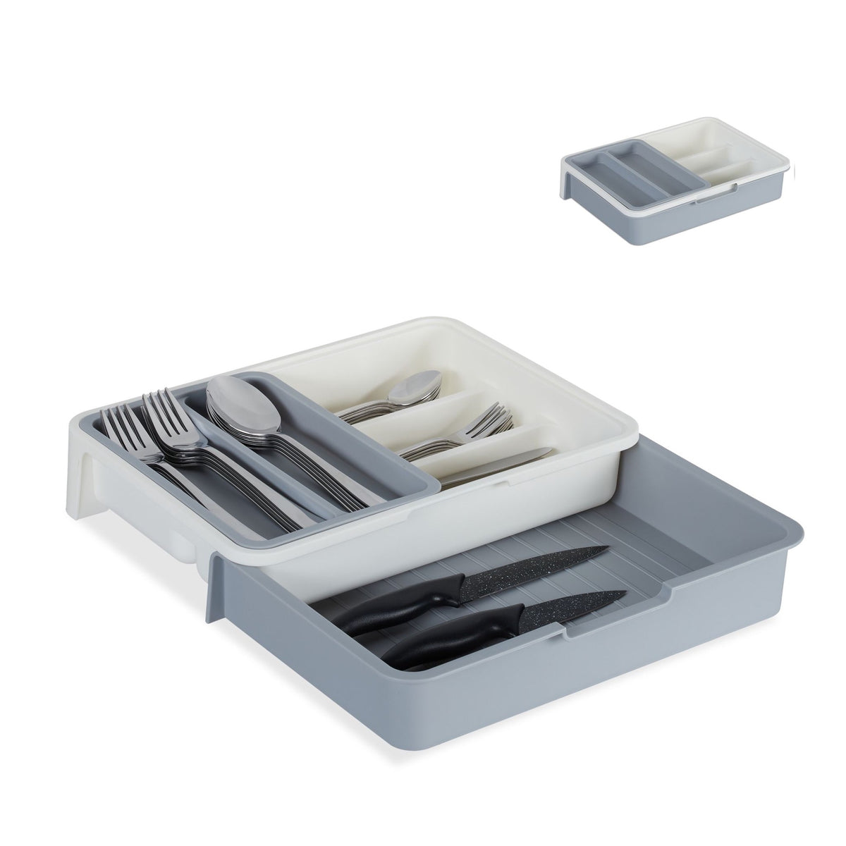 Pull-out cutlery tray