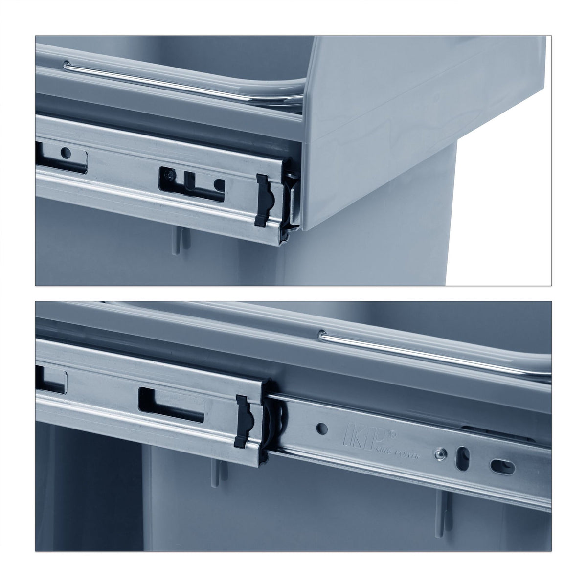Pull-out source sorting 2 waste bins