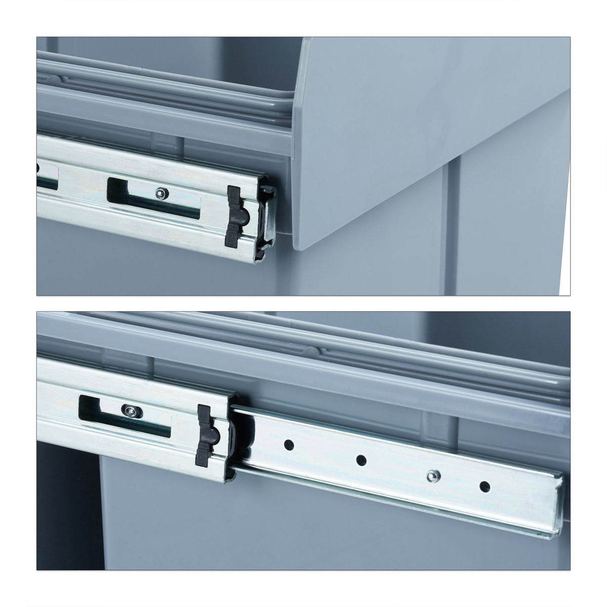 Pull-out source sorting 3 waste bins
