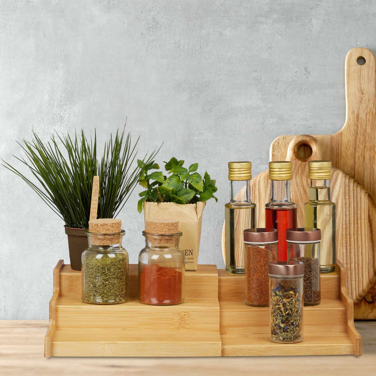 Pull-out spice shelf