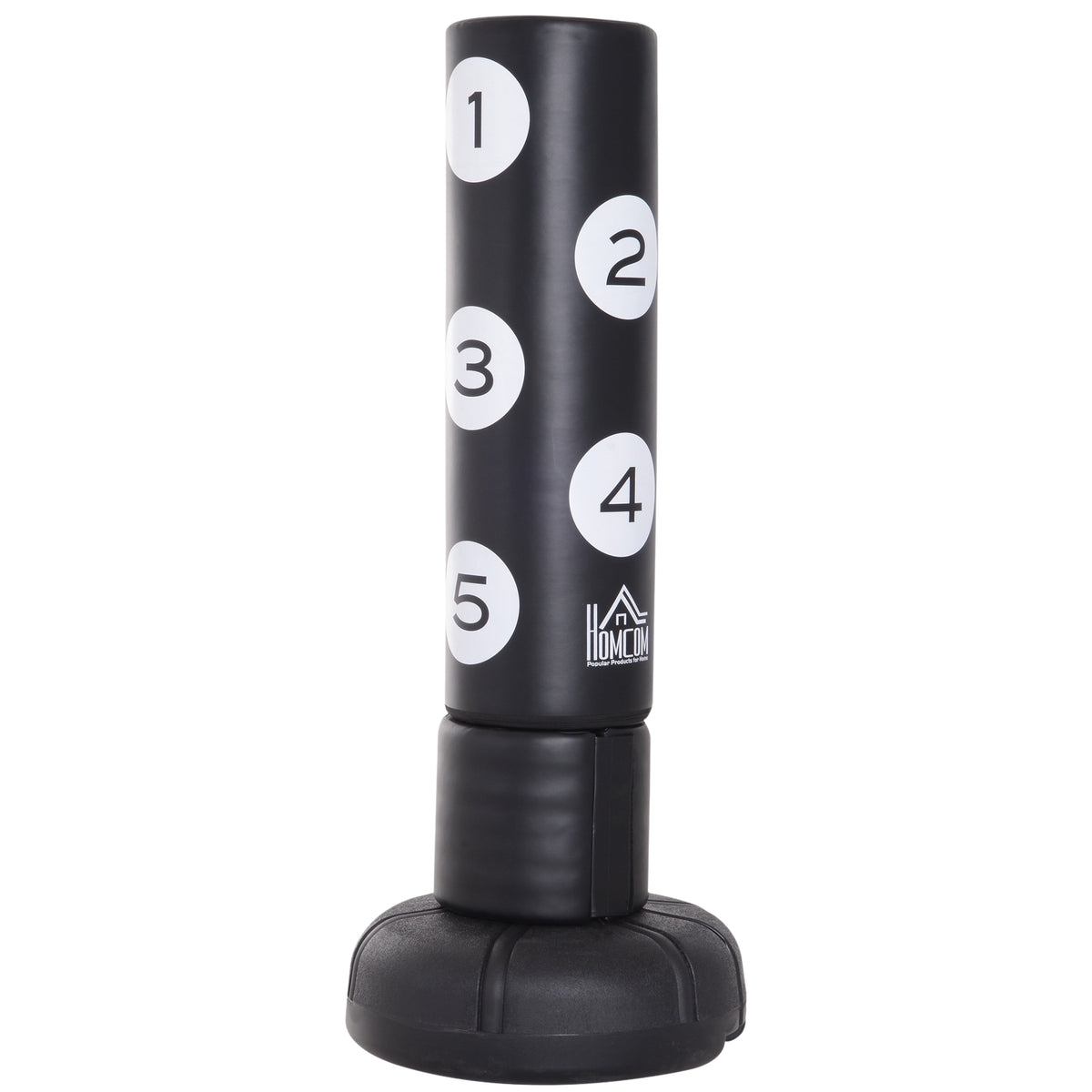 Punching Bag Standing 176Cm Adult Freestanding Heavy Duty Standing Punching Bag With Stand And Vinyl Pad Boxing Partner Boxing Trainer Black